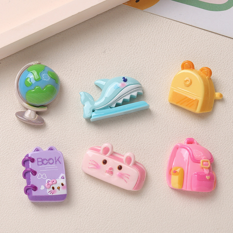 Phone Cases Websites - 10/100 ชิ้น ชุดอุปกรณ์ตกแต่งเรซิ่นรูปโลกสำหรับงาน DIY กระเป๋าเรียน สมุดภาพทำมือ