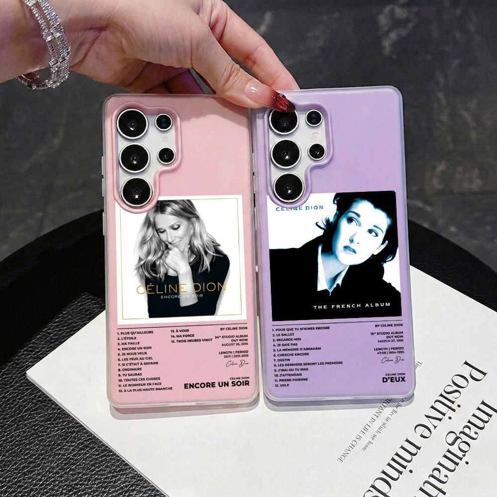 Phone Cases Clear - เคสโทรศัพท์นักร้อง C-Celine D-Dion แบบ 2-in-1 แยกส่วนได้