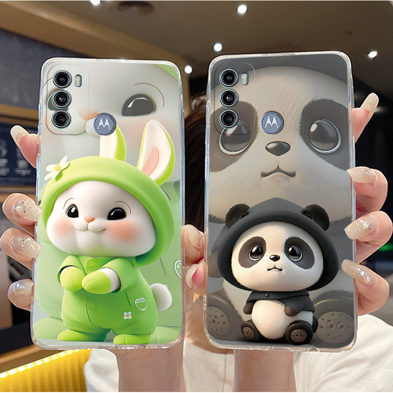 Phone Cases Viral - เคสโทรศัพท์สำหรับโมโตโรล่า โมโต G60/G40f/G40 ฟิวชั่นซิลิโคนนุ่ม TPU ใสไวรัลทาสีขนปุยเคสแมวเคสกันกระแทก