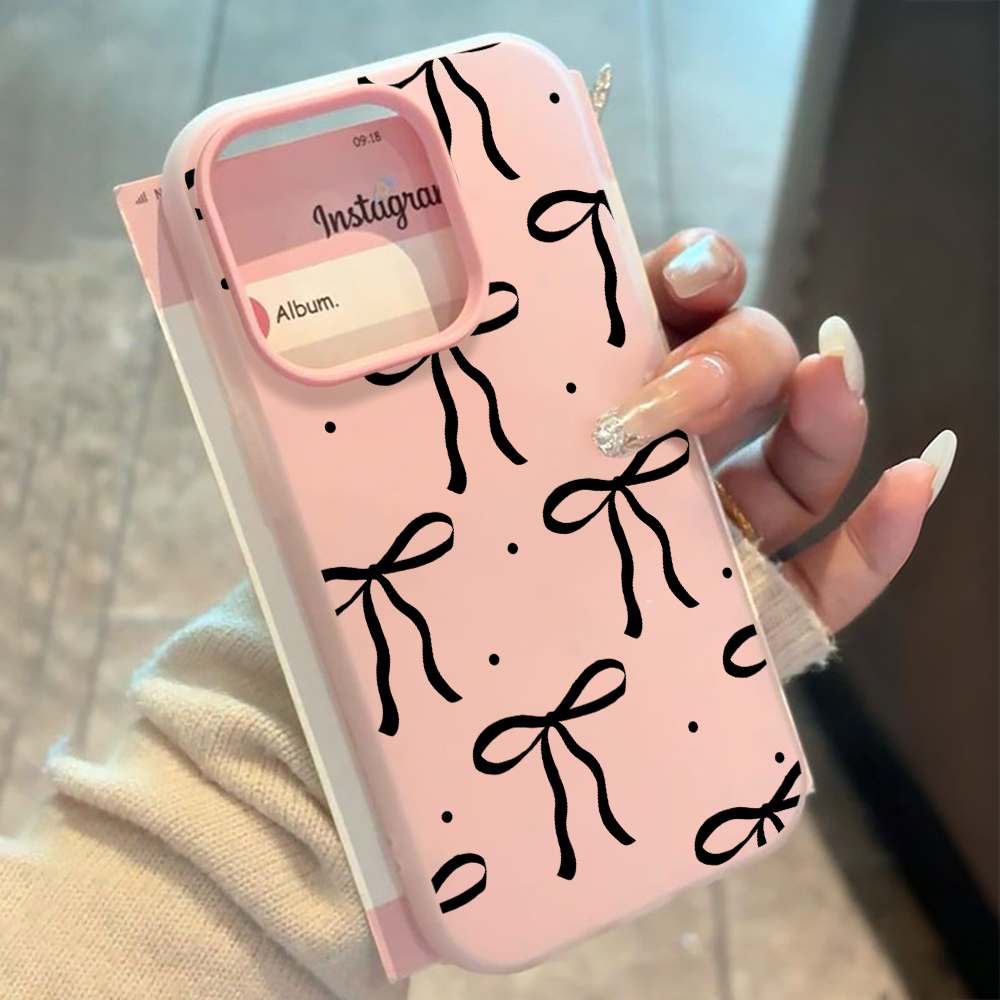 Phone Cases Xiaomi 15T - เคสโทรศัพท์ซิลิโคนลายโบว์สีดำขนาดใหญ่ สำหรับ Xiaomi 14T 15T Pro