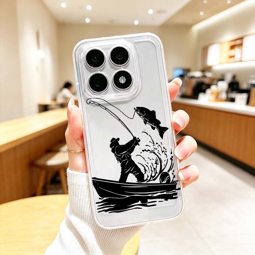 Phone Cases Xiaomi 15T - เคสโทรศัพท์ลายชาวประมงจับปลาบาสสำหรับ Xiaomi Mi 17 Pro Max