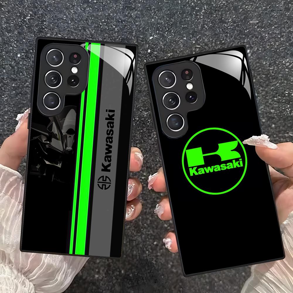 Phone Cases Galaxy S23 - เคสโทรศัพท์มือถือลายมอเตอร์ไซค์ Kawasaki สำหรับ Samsung S26 S25
