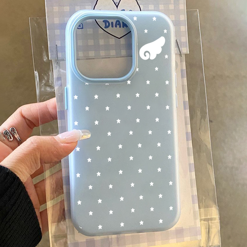 Phone Cases Aesthetic - เคสโทรศัพท์ลายปีกนางฟ้าสไตล์เกาหลีน่ารัก 2in1 สำหรับ Xiaomi Redmi Note