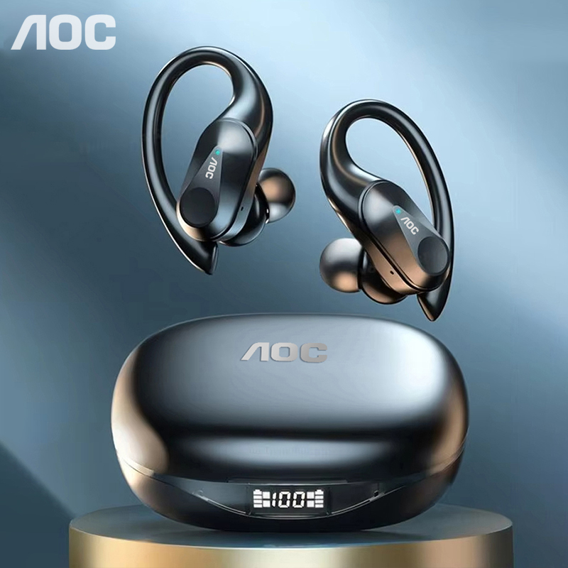 Phone Cases Casely - ช้อยส์ AOC ชุดหูฟังกีฬาไร้สายบลูทูธ 6.0 หูฟังกันน้ำ LED