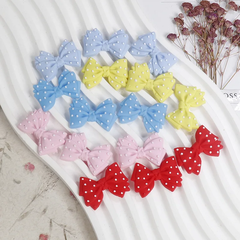 Phone Cases Websites - กาว PVC นุ่ม 20 ชิ้นลายจุดโบว์ผูก DIY