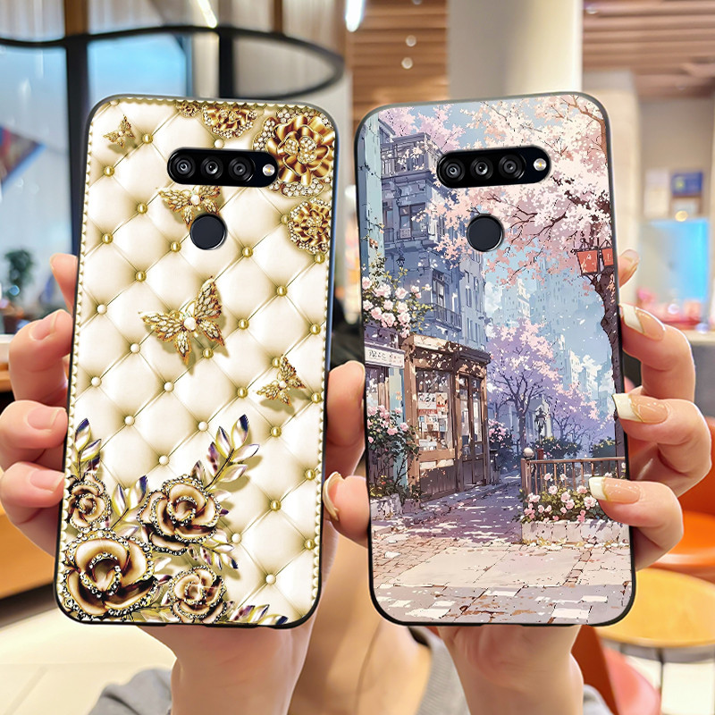 Phone Cases Viral - เคสโทรศัพท์กันกระแทกแบบนุ่มสำหรับ LG K50S เคสซิลิโคนกันกระแทกสีดำ ดีไซน์ใหม่ ลายไวรัล