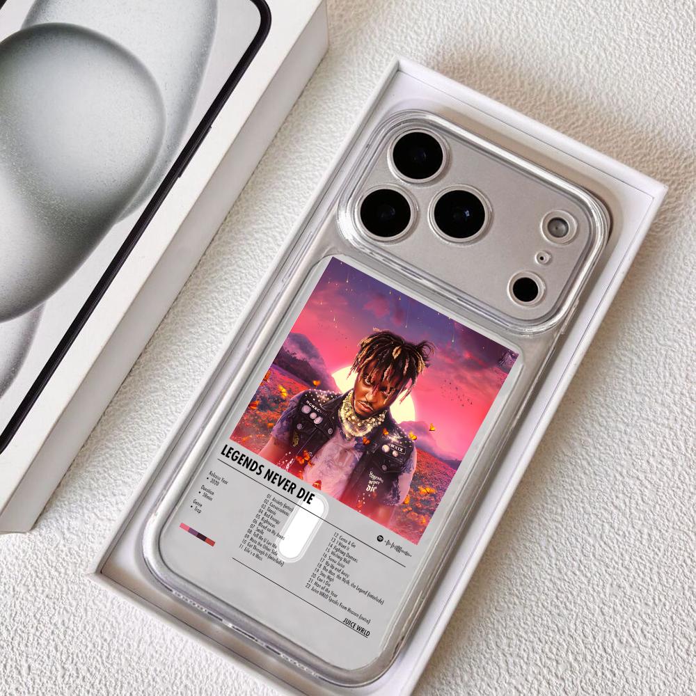 Phone Cases Clear - เคสโทรศัพท์ลายอัลบั้มนักร้อง J-Juice WRLD สำหรับ iPhone 17