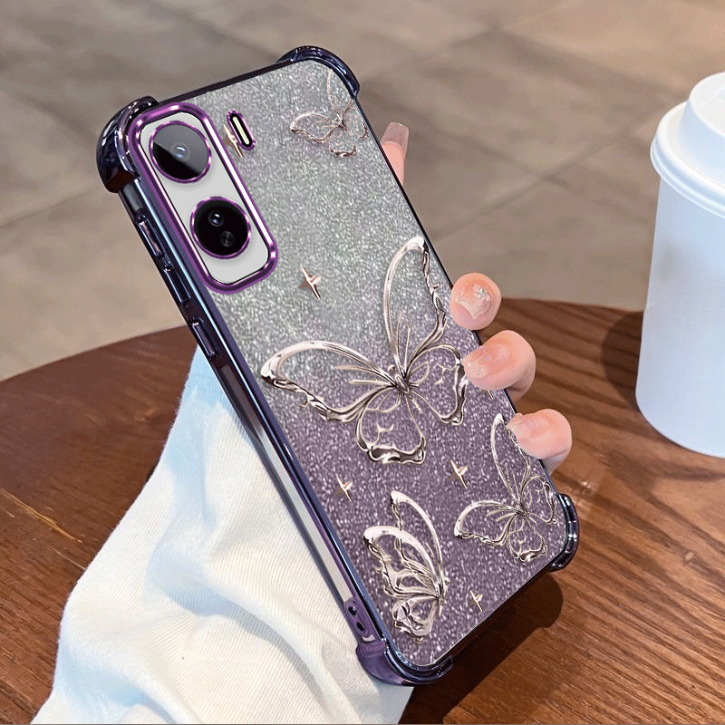 Glitter Shockproof Case - เคสเคลือบกลิตเตอร์สำหรับ Vivo T5 Pro วัสดุ TPU