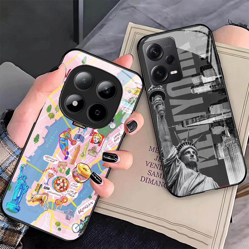 Phone Cases Nyc - นิวยอร์ก ซิตี้ กลาสเคสโทรศัพท์สำหรับเสี่ยวมี่ เรดมี่ โน้ต 15