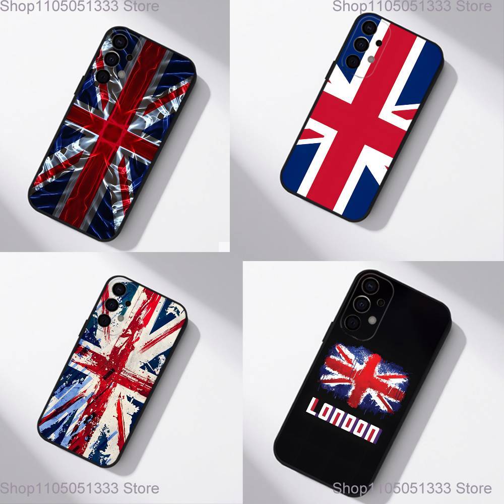 Phone Cases Uk Samsung - ธงสหราชอาณาจักรยูเนี่ยนแจ็คโทรศัพท์อังกฤษสำหรับซัมซุง S25,S24,S21,S22,S23,S30,Ultra,S20,Plus,Fe,Lite,5G สีดำ