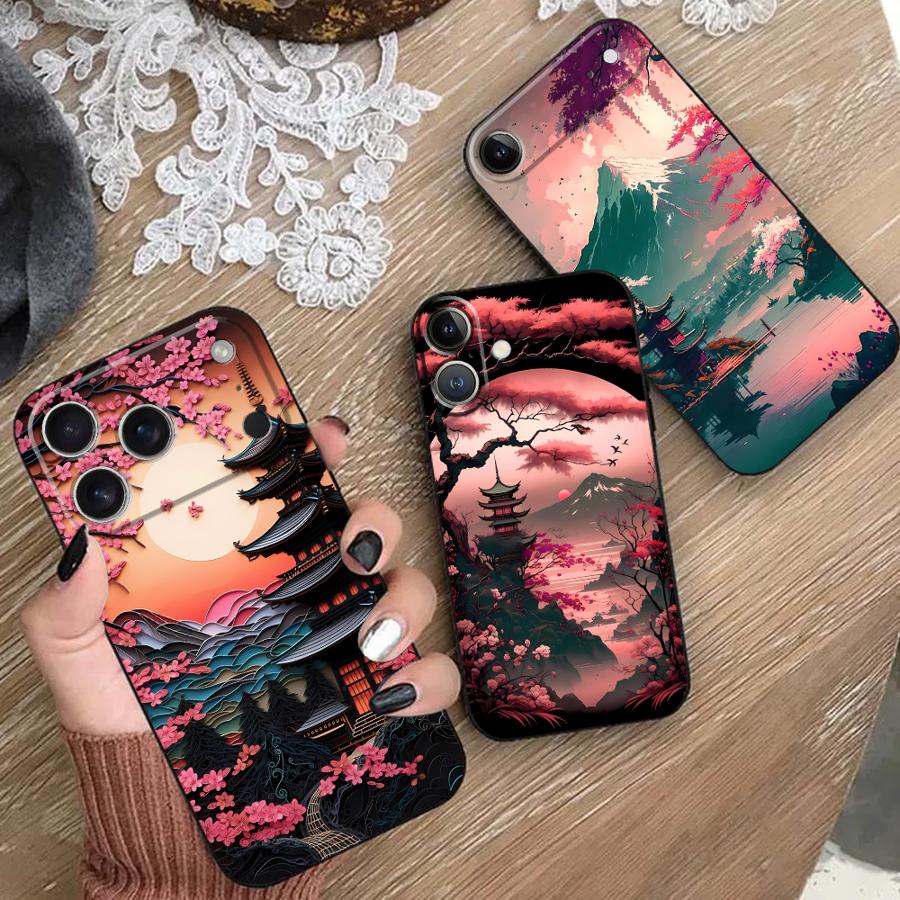Phone Cases Aesthetic - เคสโทรศัพท์ลายภูเขาไฟฟูจิ สวยงาม สำหรับ Apple iPhone 17