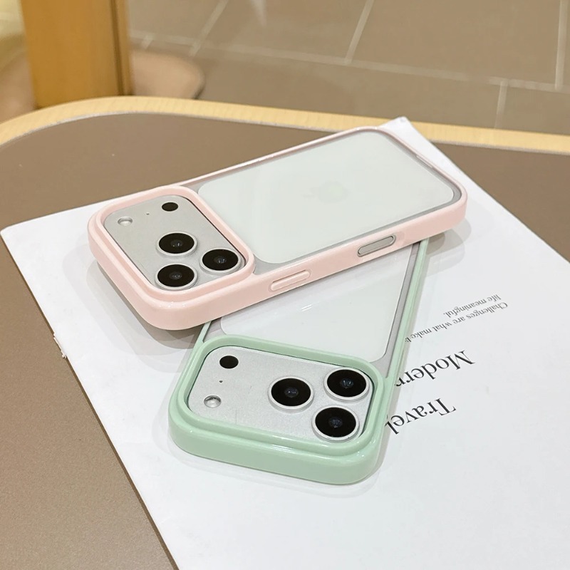 Phone Cases Clear - เคสโทรศัพท์ใสสีลูกกวาดสุดหรูสำหรับ iPhone 17 16 15 14