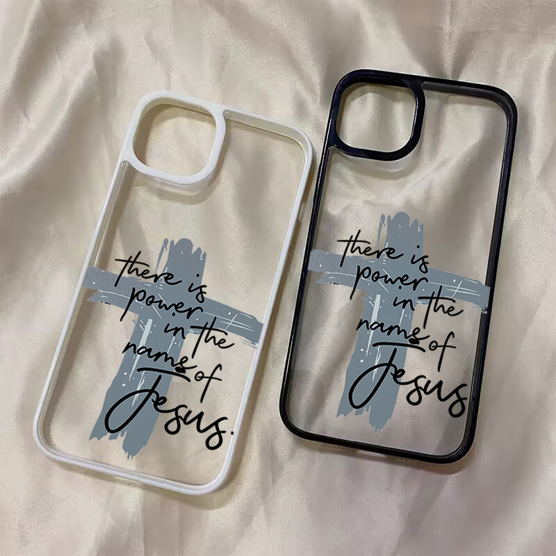 Phone Cases Galaxy S23 - เคสใสลายไม้กางเขนพระเยซูสำหรับ Samsung Galaxy S23 S24 Plus
