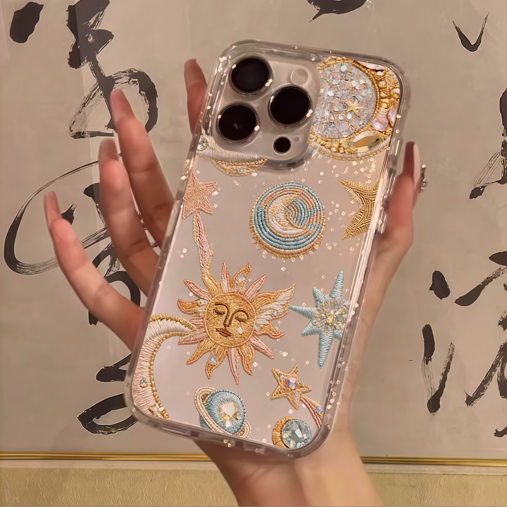 เคสโทรศัพท์ลายดวงดาวและพระจันท - Glitter Shockproof Case บทวิจารณ์และราคา