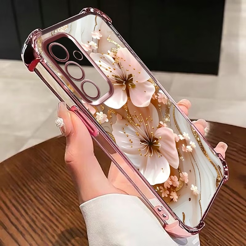 เคสโทรศัพท์ใสลายดอกไม้เคลือบไฟ - Phone Cases Clear บทวิจารณ์และราคา