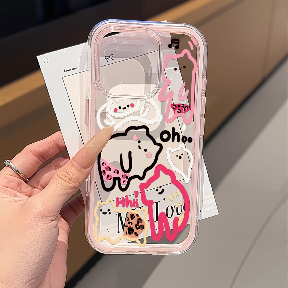 เคสโทรศัพท์ลายแมวตลก 2in1 สำหร - Phone Cases Clear บทวิจารณ์และราคา