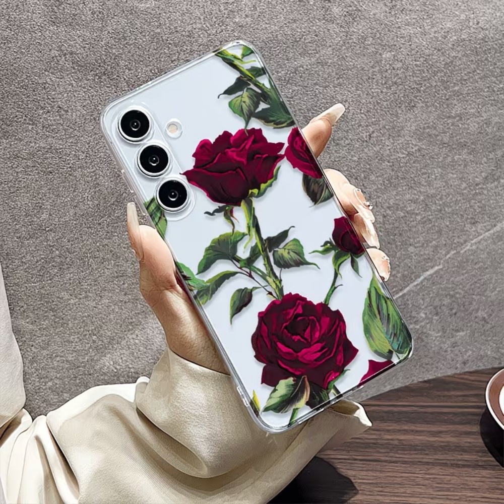 เคสโทรศัพท์ลายดอกกุหลาบสีแดงสว - Phone Cases Aesthetic บทวิจารณ์และราคา