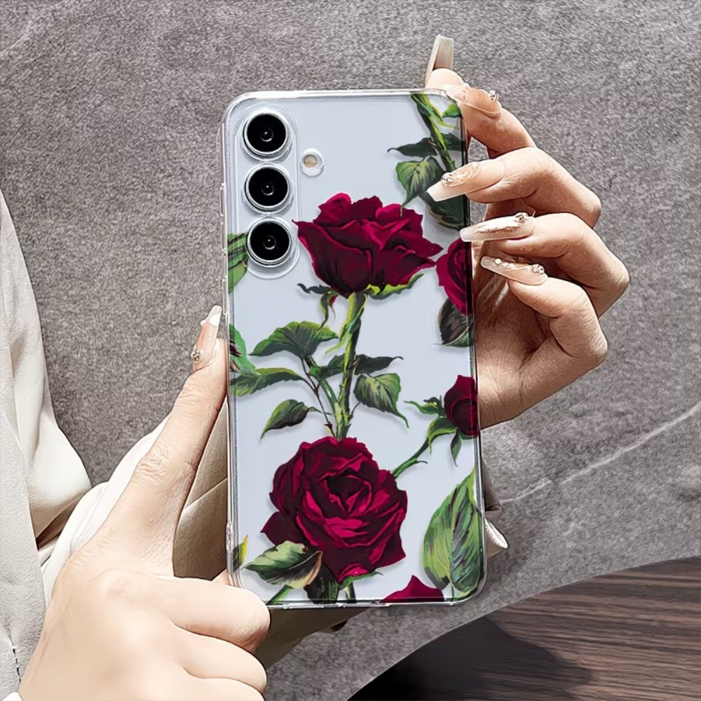 เคสโทรศัพท์ลายดอกกุหลาบสีแดงสว - Phone Cases Aesthetic บทวิจารณ์และราคา