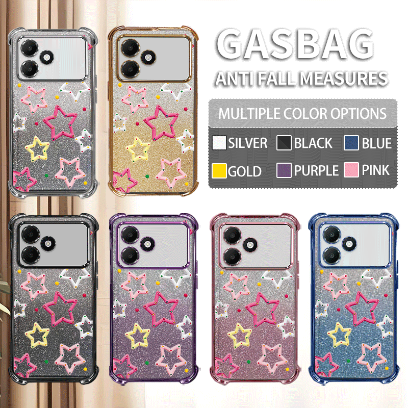 เคสกันกระแทกขอบทั้งสี่มุม ลายด - Glitter Shockproof Case บทวิจารณ์และราคา