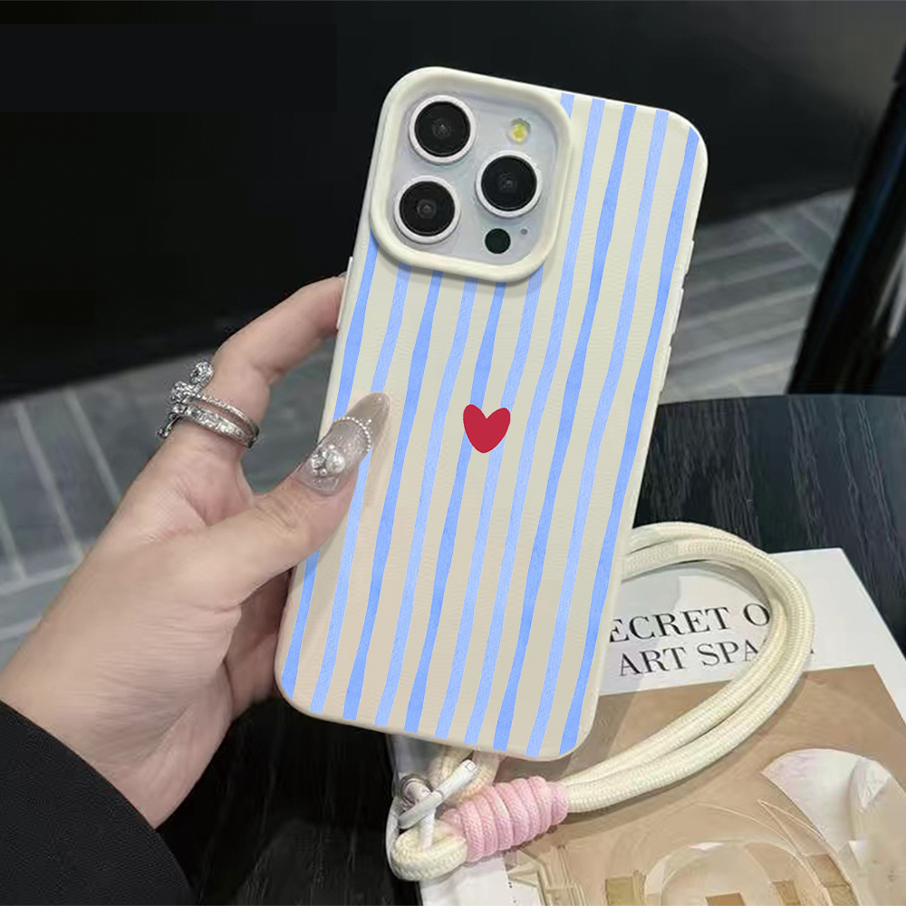 เคสโทรศัพท์ลายหัวใจลายทางแนวตั - Phone Cases Rugged บทวิจารณ์และราคา
