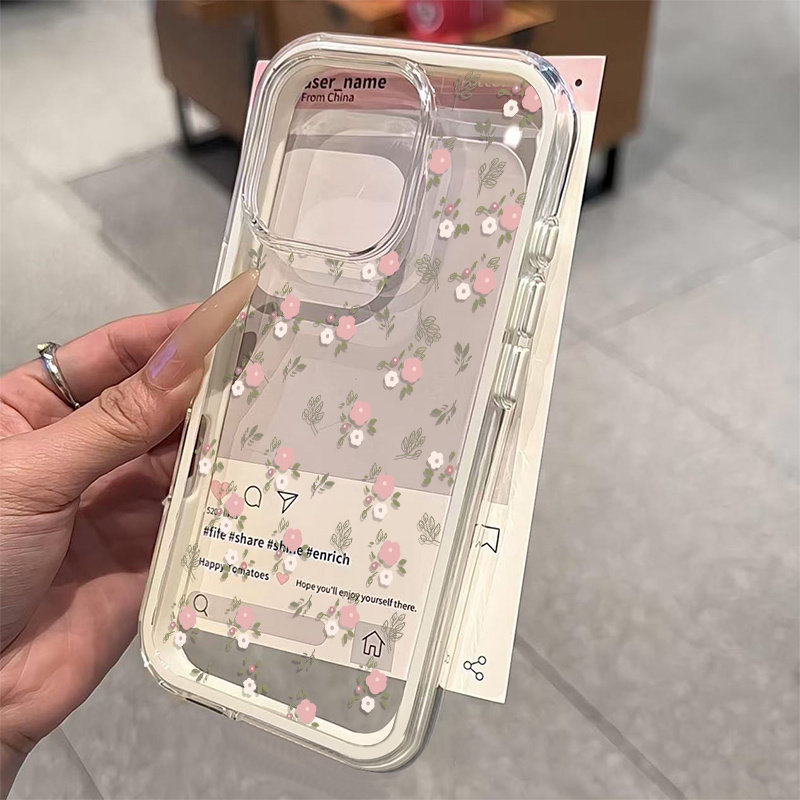 เคสโทรศัพท์ใส TPU นิ่มลายใบไม้ - Phone Cases Like Loopy บทวิจารณ์และราคา