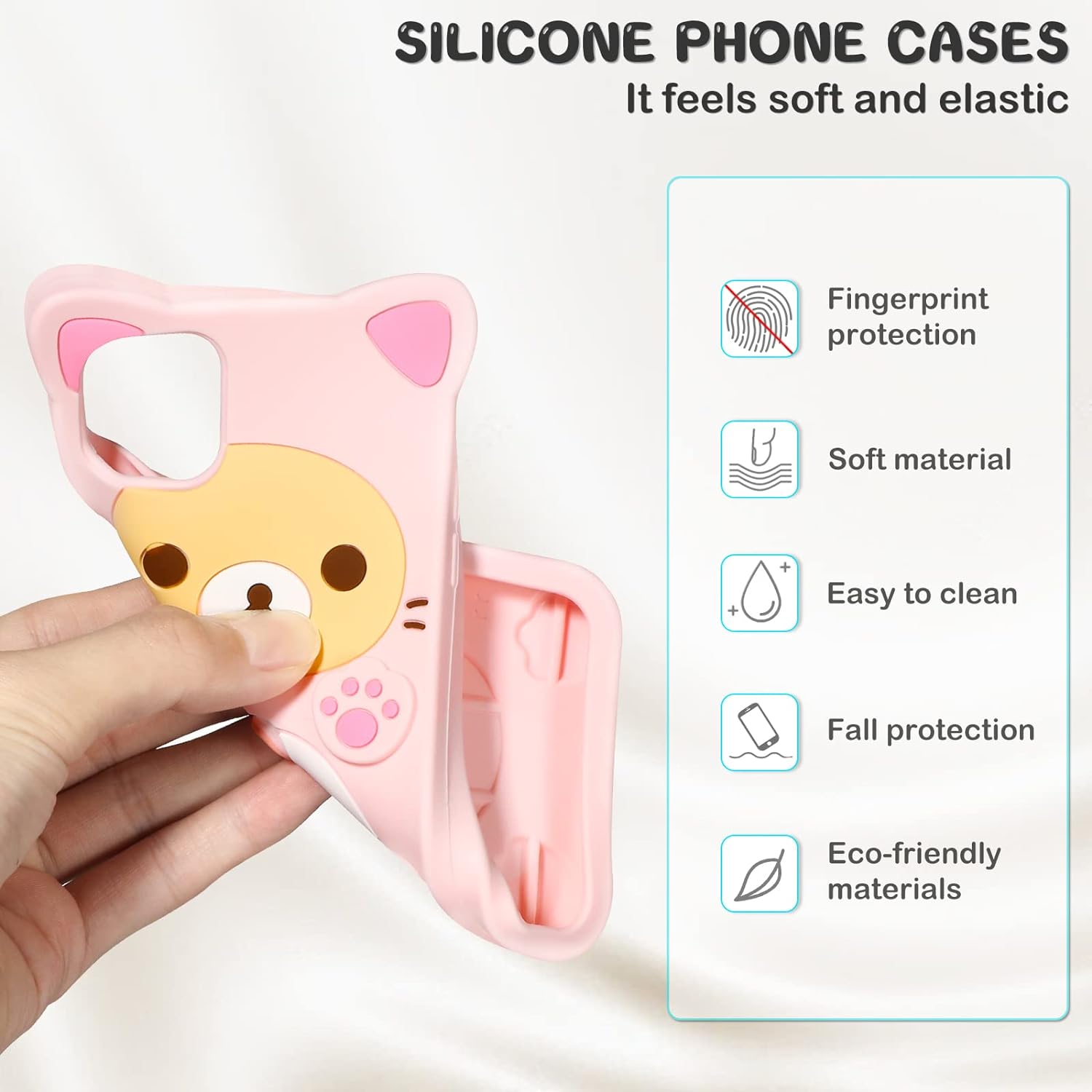 เคสนิ่มรูปหมีแมวสำหรับ iPhone  - Phone Cases Junk บทวิจารณ์และราคา