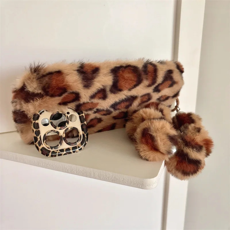 เคสโทรศัพท์ลายเสือดาวขนฟูนุ่ม  - Phone Cases Iphone 16 บทวิจารณ์และราคา
